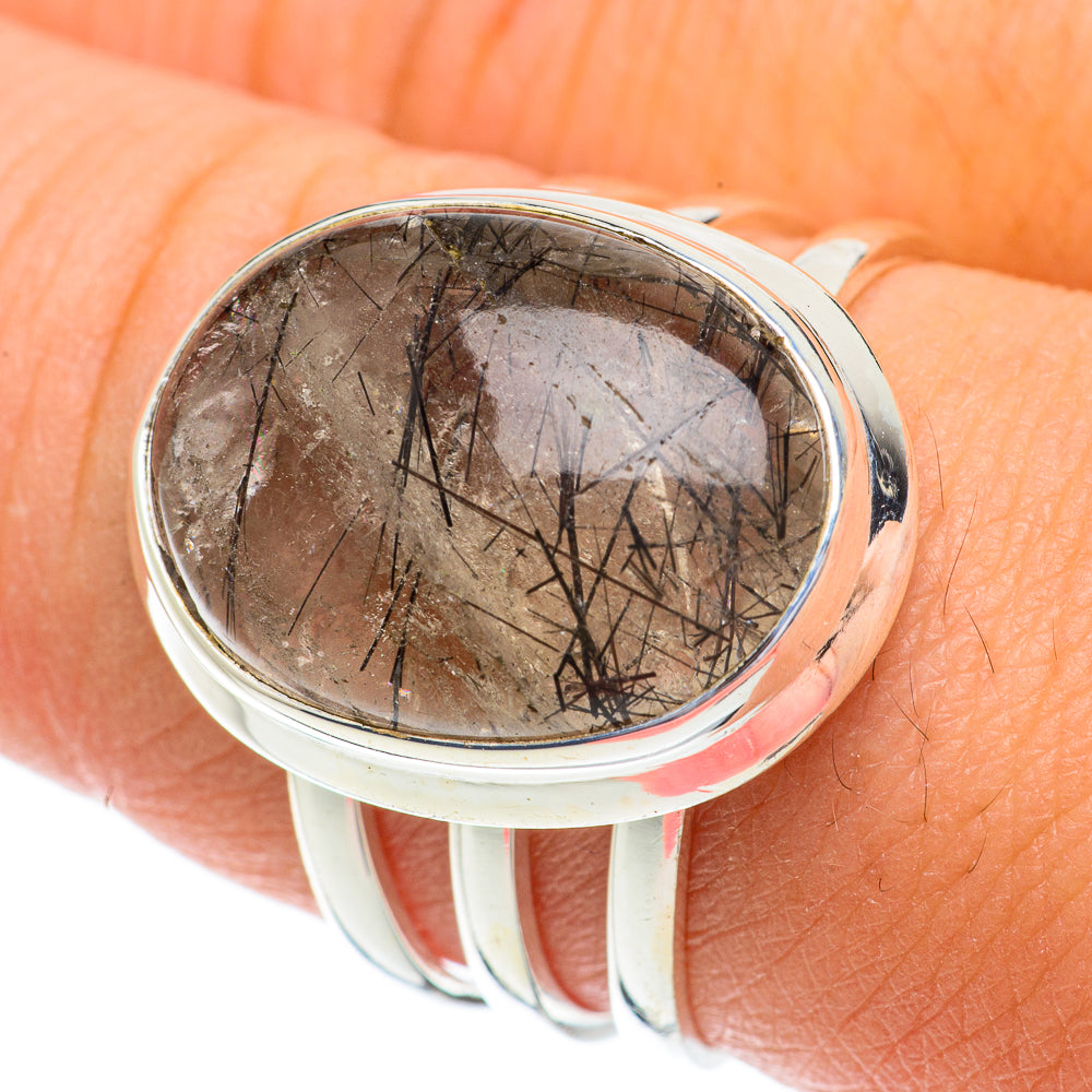 Tourmalinated Quartz Rings handcrafted by Ana Silver Co - RING64401