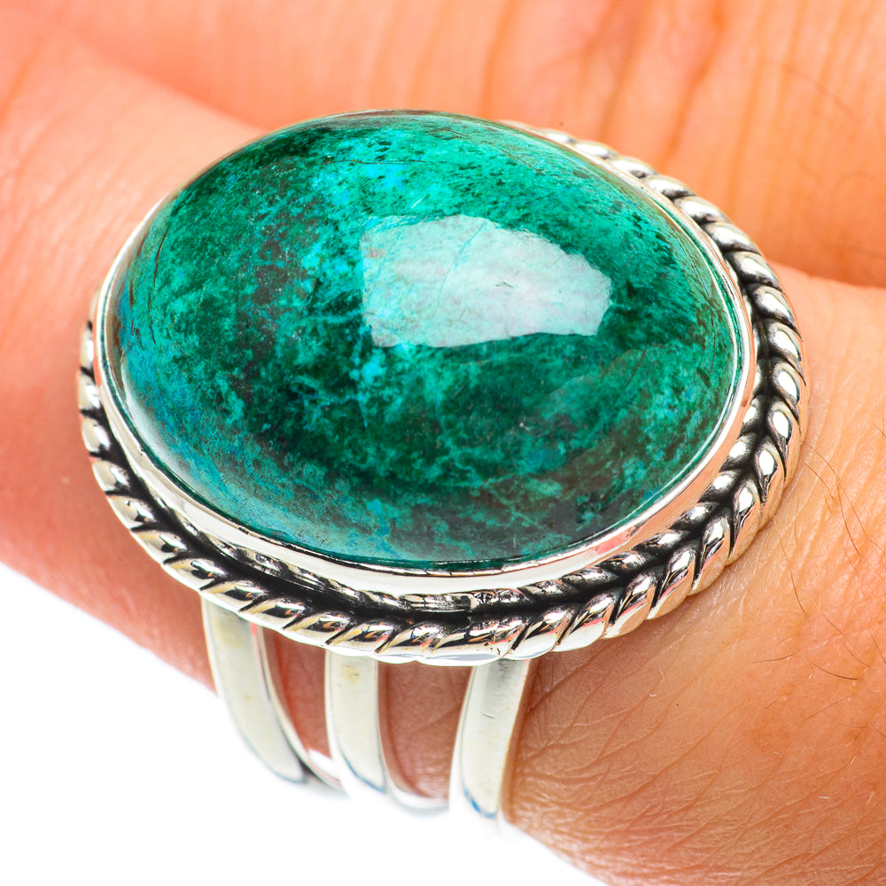 Chrysocolla Rings handcrafted by Ana Silver Co - RING64416