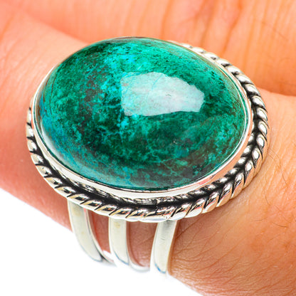 Chrysocolla Rings handcrafted by Ana Silver Co - RING64416