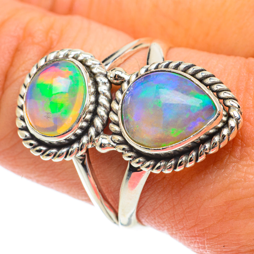 Ethiopian Opal Rings handcrafted by Ana Silver Co - RING64431