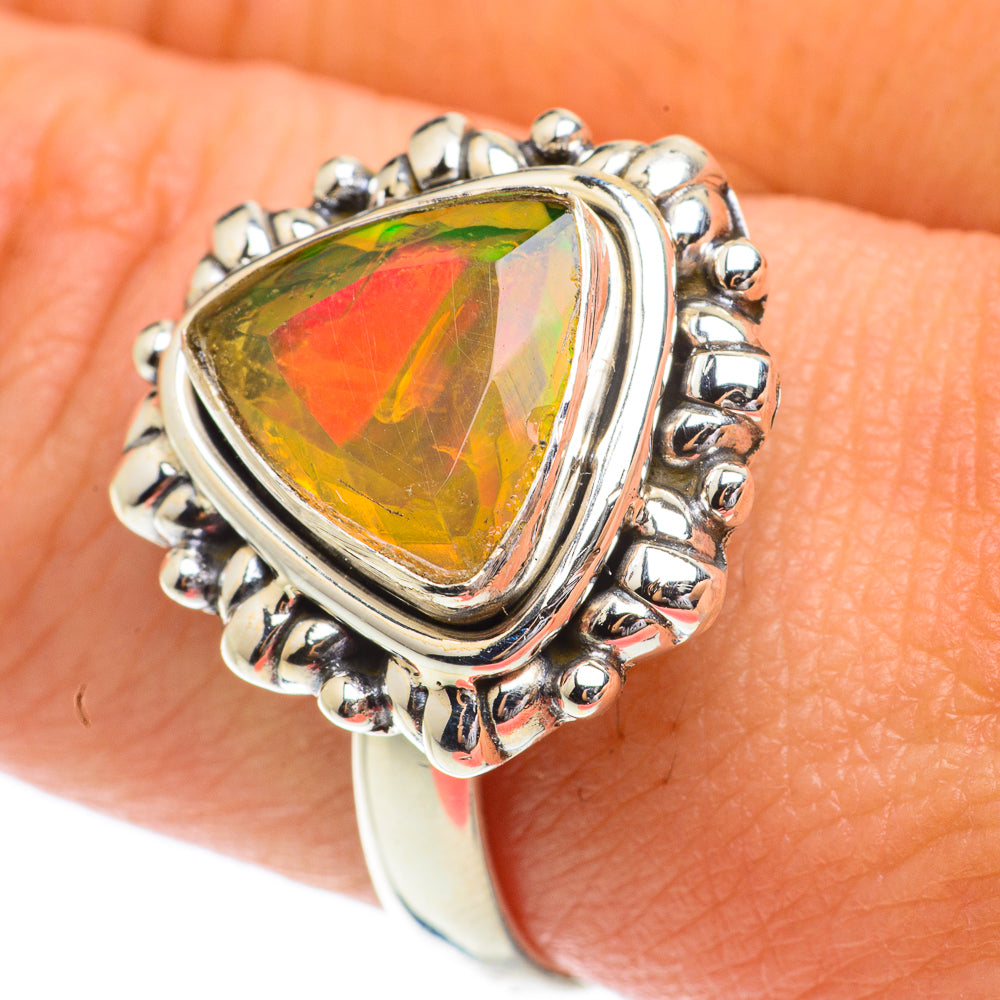 Ethiopian Opal Rings handcrafted by Ana Silver Co - RING64432