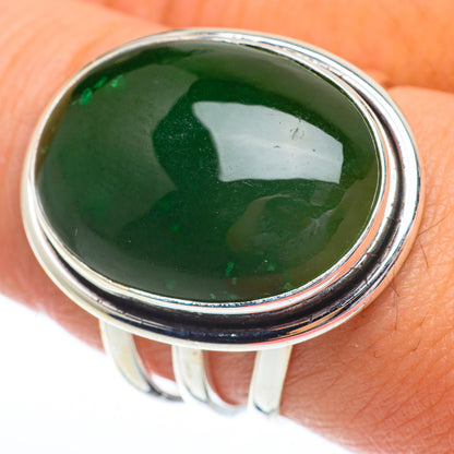 Nephrite Jade Rings handcrafted by Ana Silver Co - RING64441