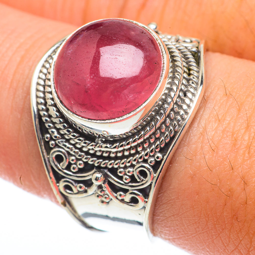 Pink Tourmaline Rings handcrafted by Ana Silver Co - RING64446