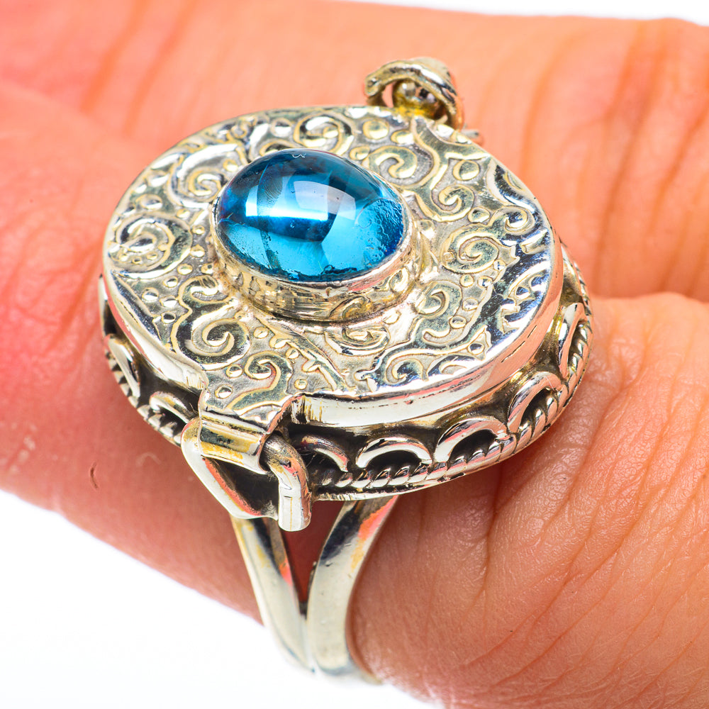 Blue Fluorite Rings handcrafted by Ana Silver Co - RING64460