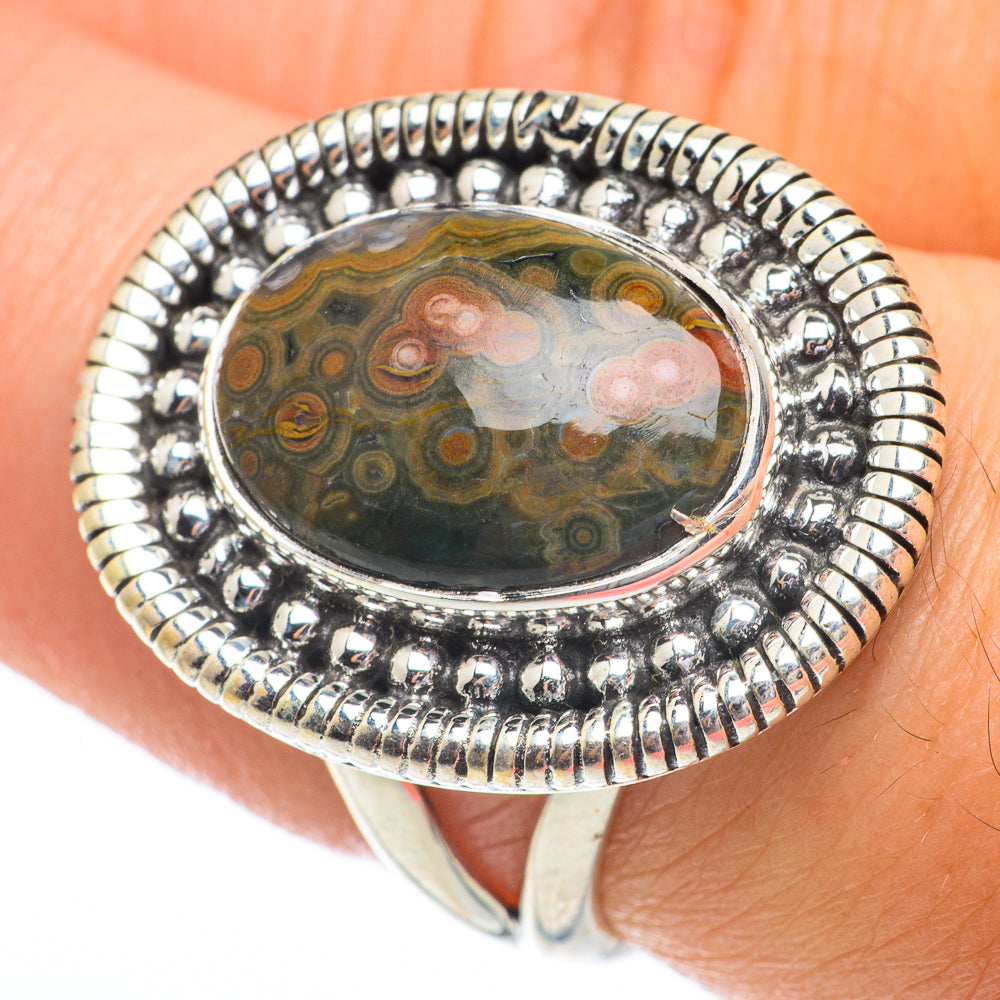 Ocean Jasper Rings handcrafted by Ana Silver Co - RING64461