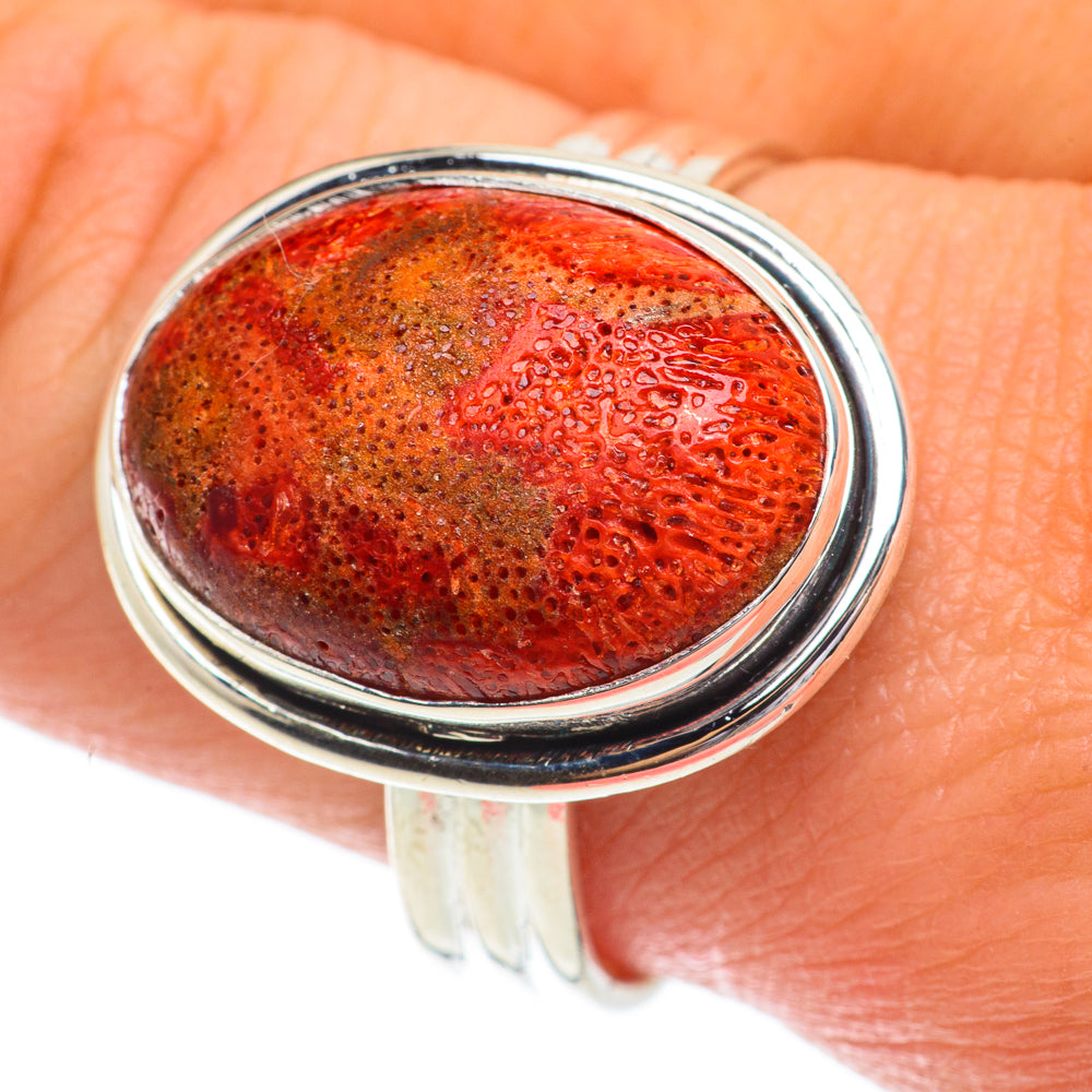 Sponge Coral Rings handcrafted by Ana Silver Co - RING64465