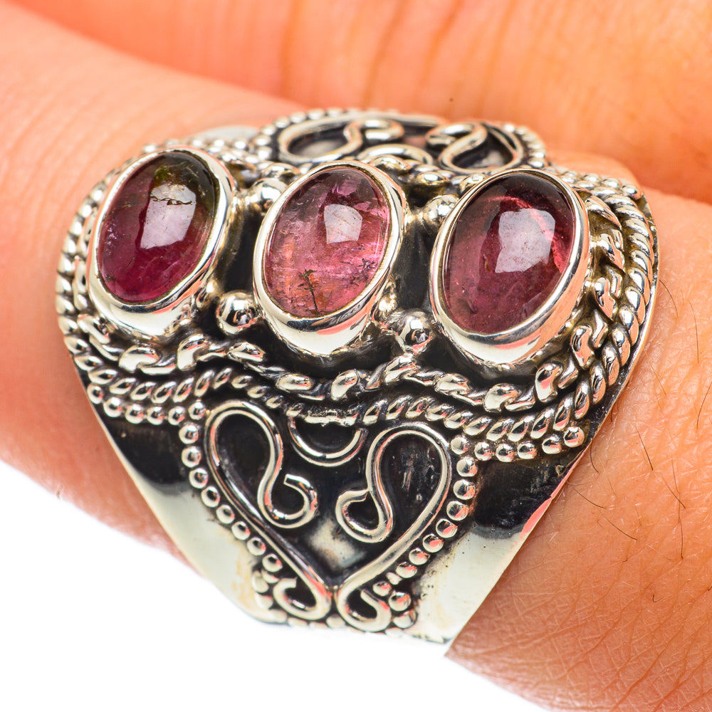 Pink Tourmaline Rings handcrafted by Ana Silver Co - RING64467