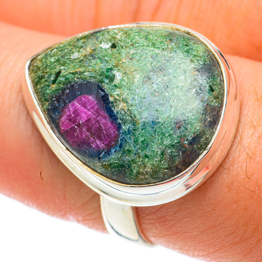 Ruby Fuchsite Rings handcrafted by Ana Silver Co - RING64503