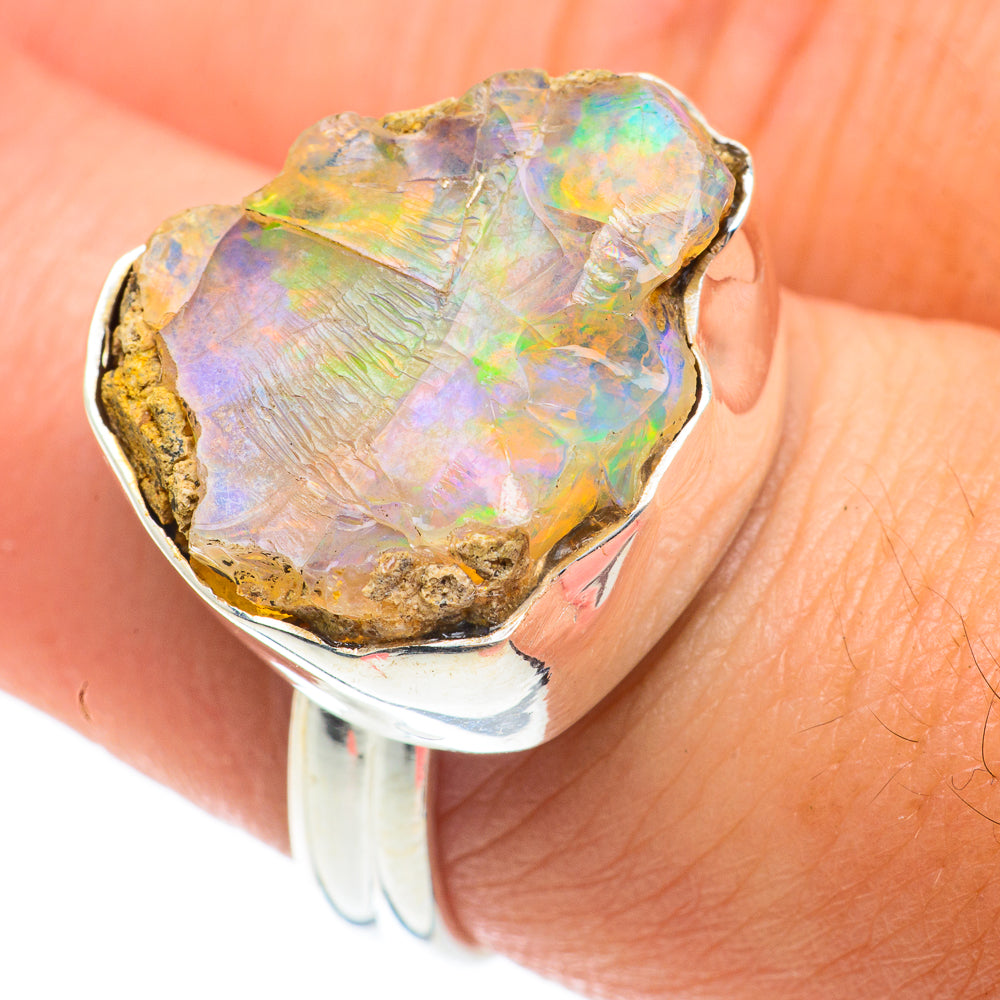 Ethiopian Opal Rings handcrafted by Ana Silver Co - RING64514