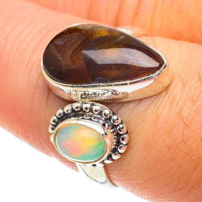 Mexican Fire Agate Rings handcrafted by Ana Silver Co - RING64515