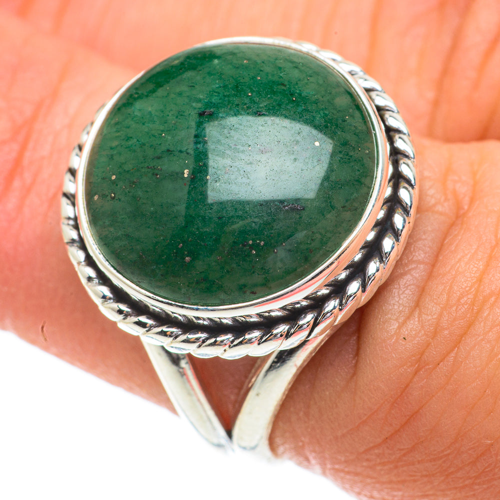 Green Aventurine Rings handcrafted by Ana Silver Co - RING64524