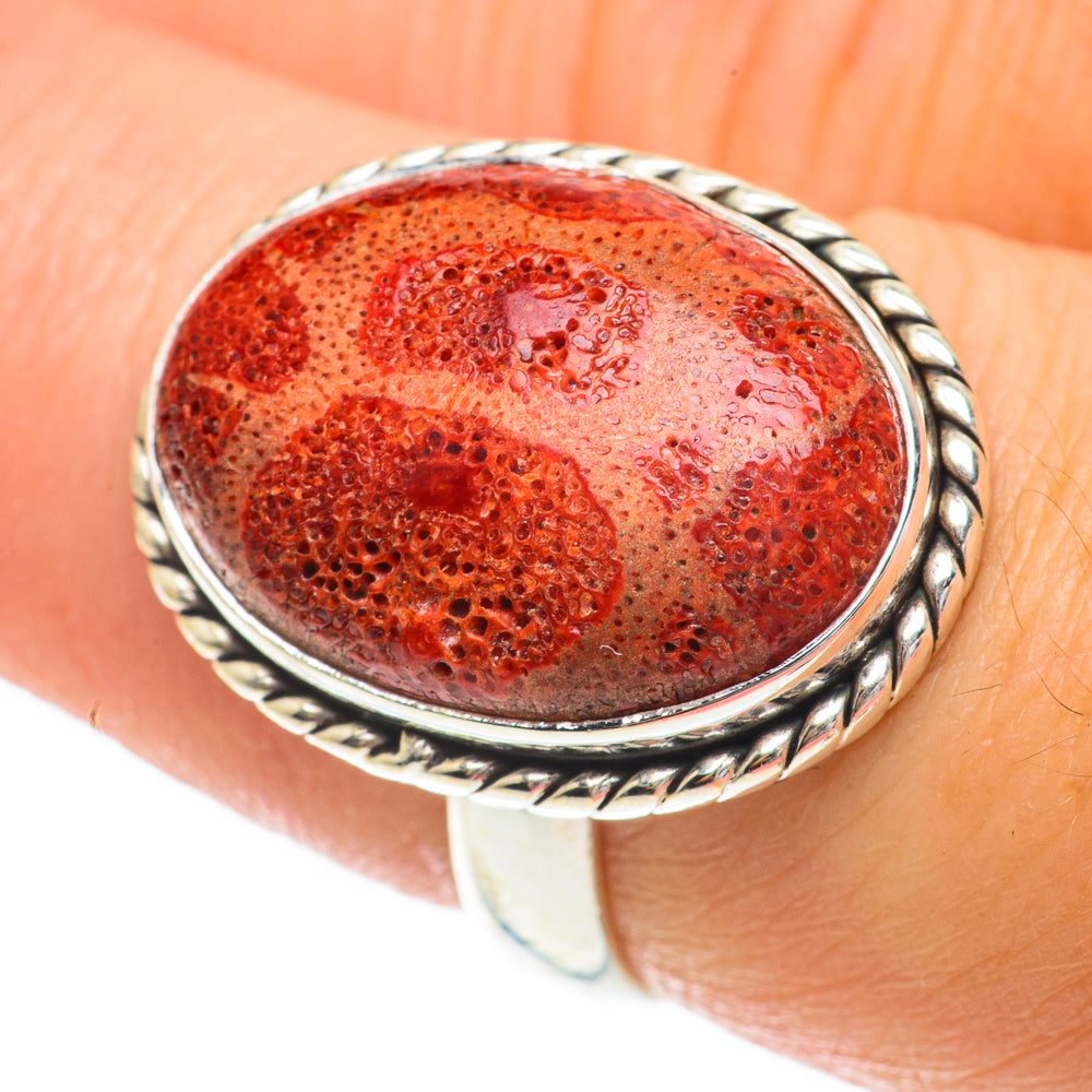 Sponge Coral Rings handcrafted by Ana Silver Co - RING64527