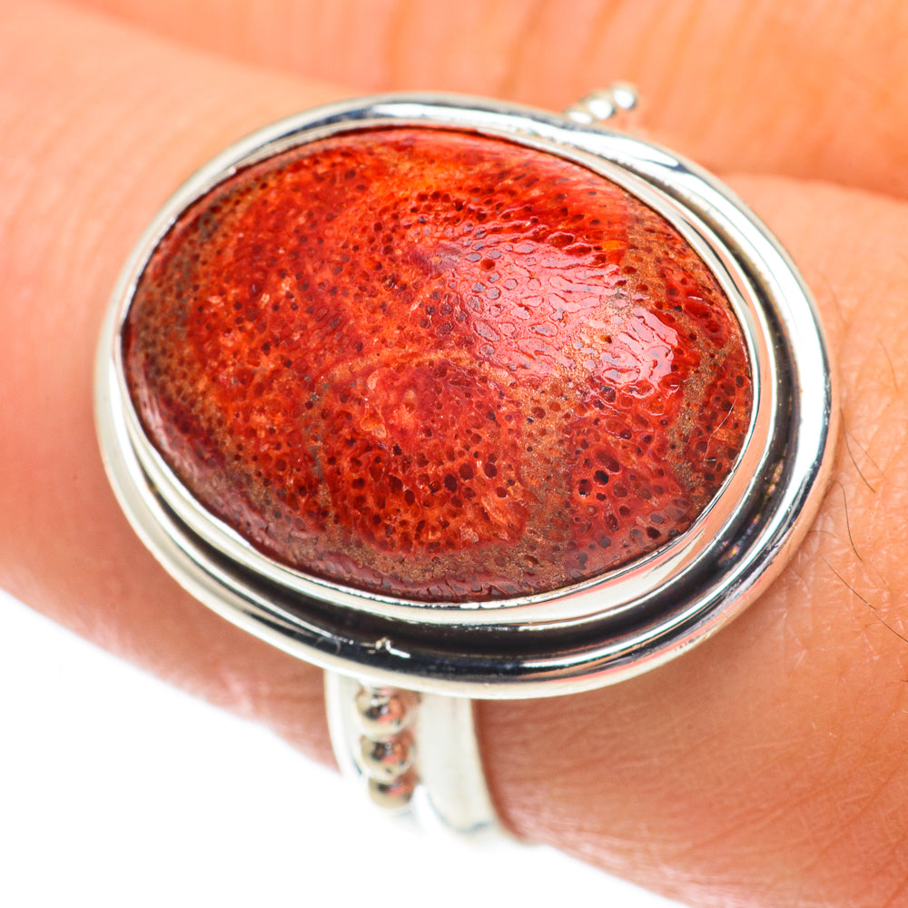 Sponge Coral Rings handcrafted by Ana Silver Co - RING64545