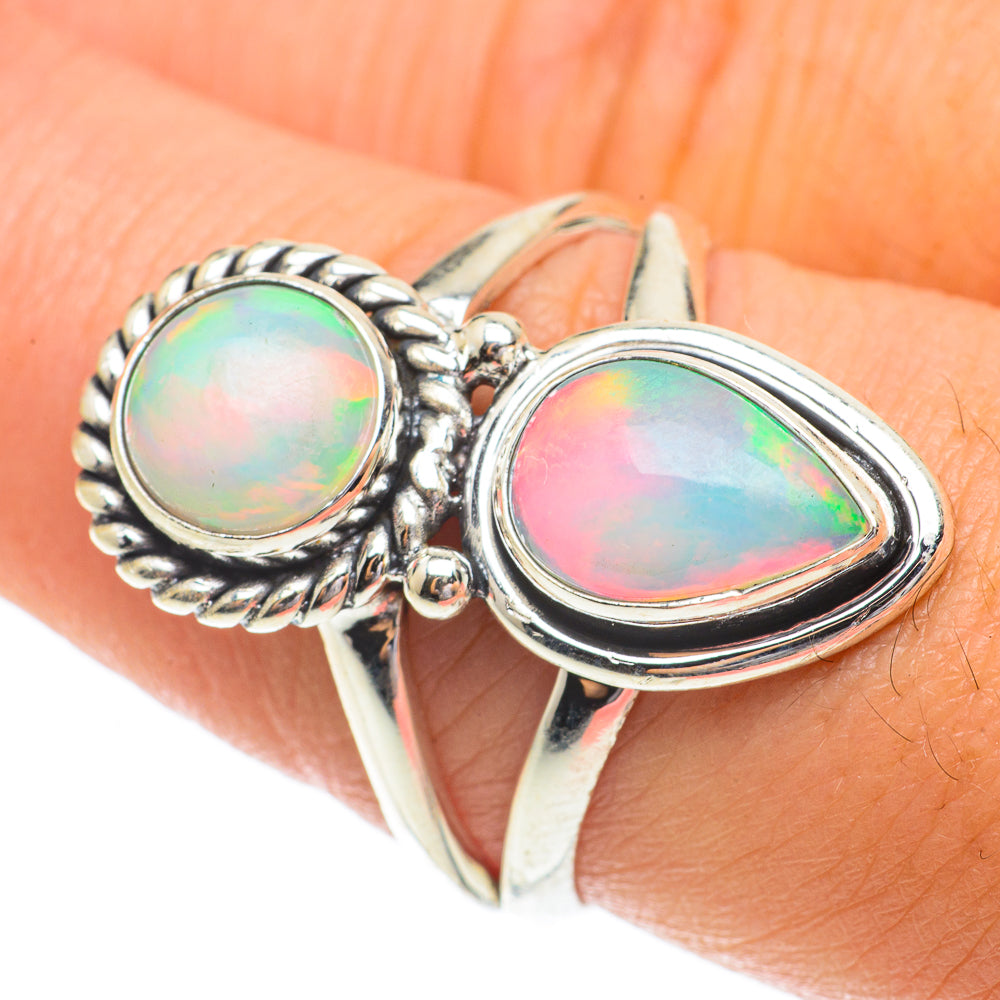 Ethiopian Opal Rings handcrafted by Ana Silver Co - RING64550