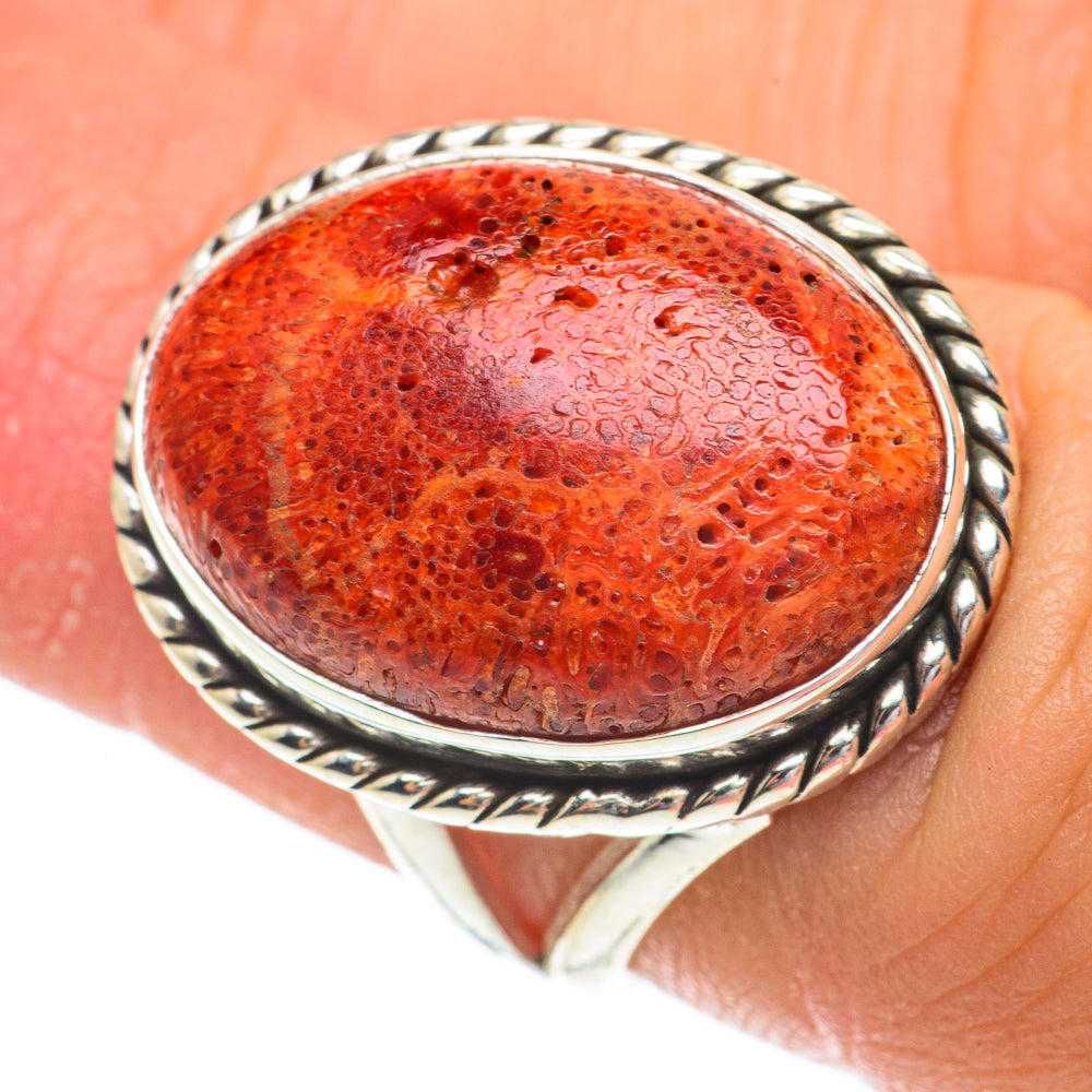 Sponge Coral Rings handcrafted by Ana Silver Co - RING64561