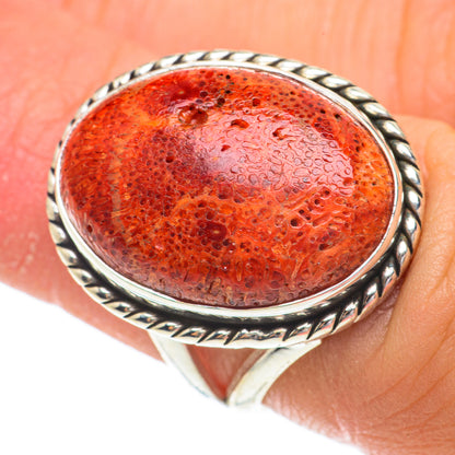 Sponge Coral Rings handcrafted by Ana Silver Co - RING64561