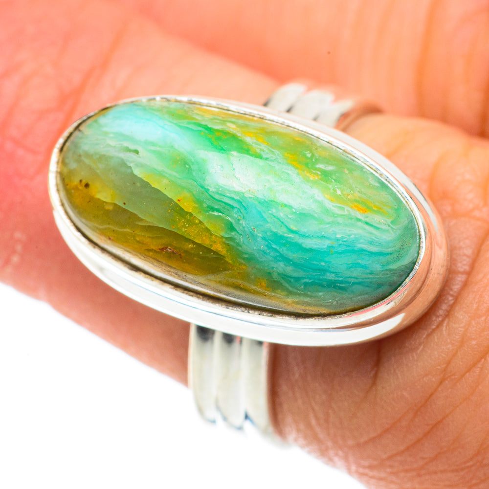 Peruvian Opal Rings handcrafted by Ana Silver Co - RING64567