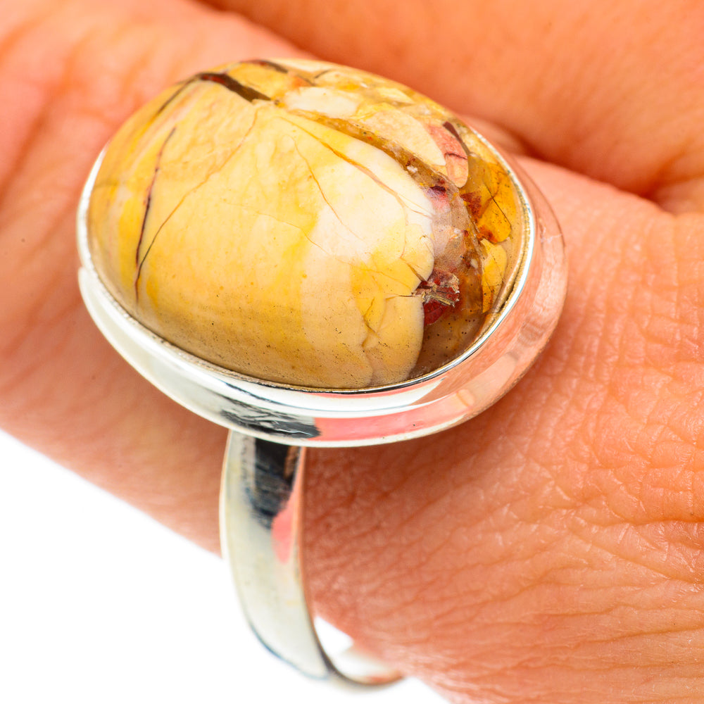 Brecciated Mookaite Rings handcrafted by Ana Silver Co - RING64578