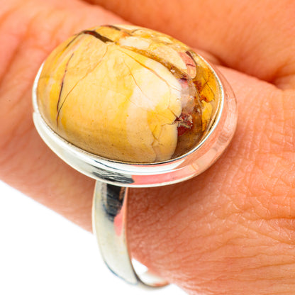 Brecciated Mookaite Rings handcrafted by Ana Silver Co - RING64578