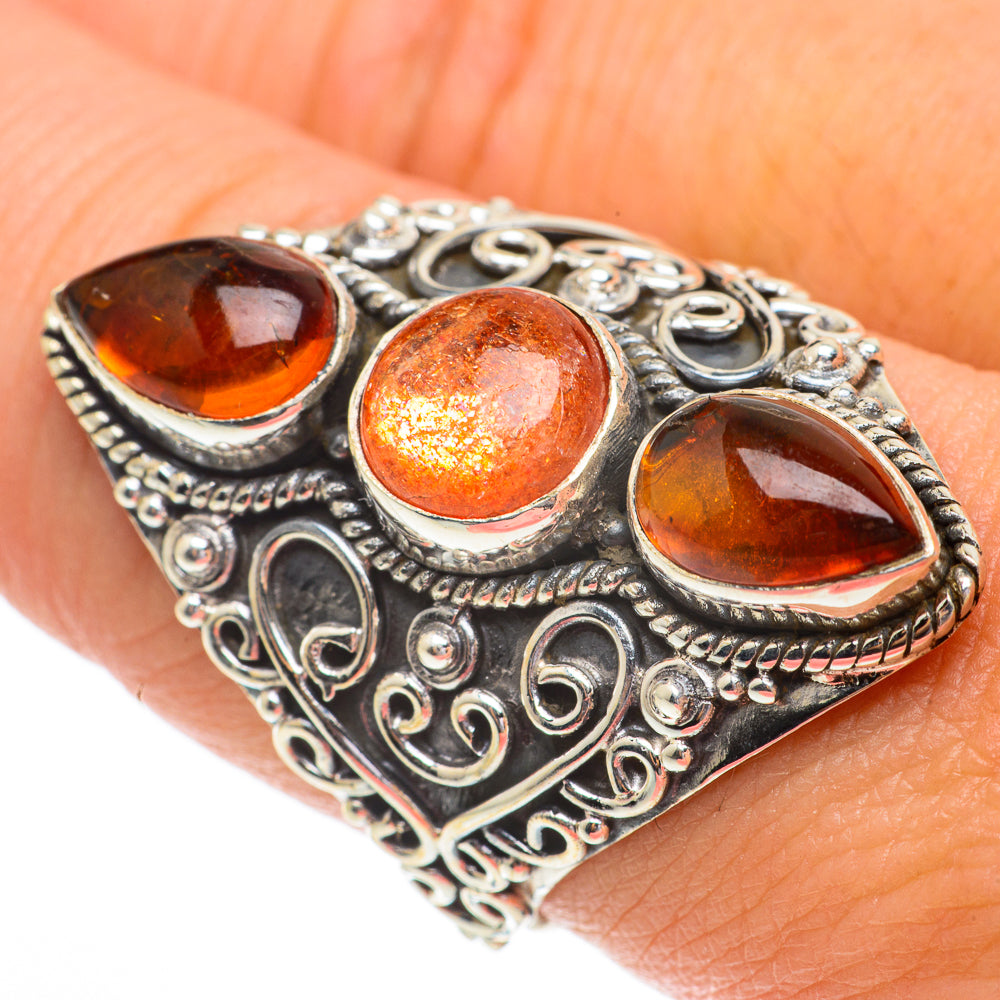 Sunstone Rings handcrafted by Ana Silver Co - RING64579