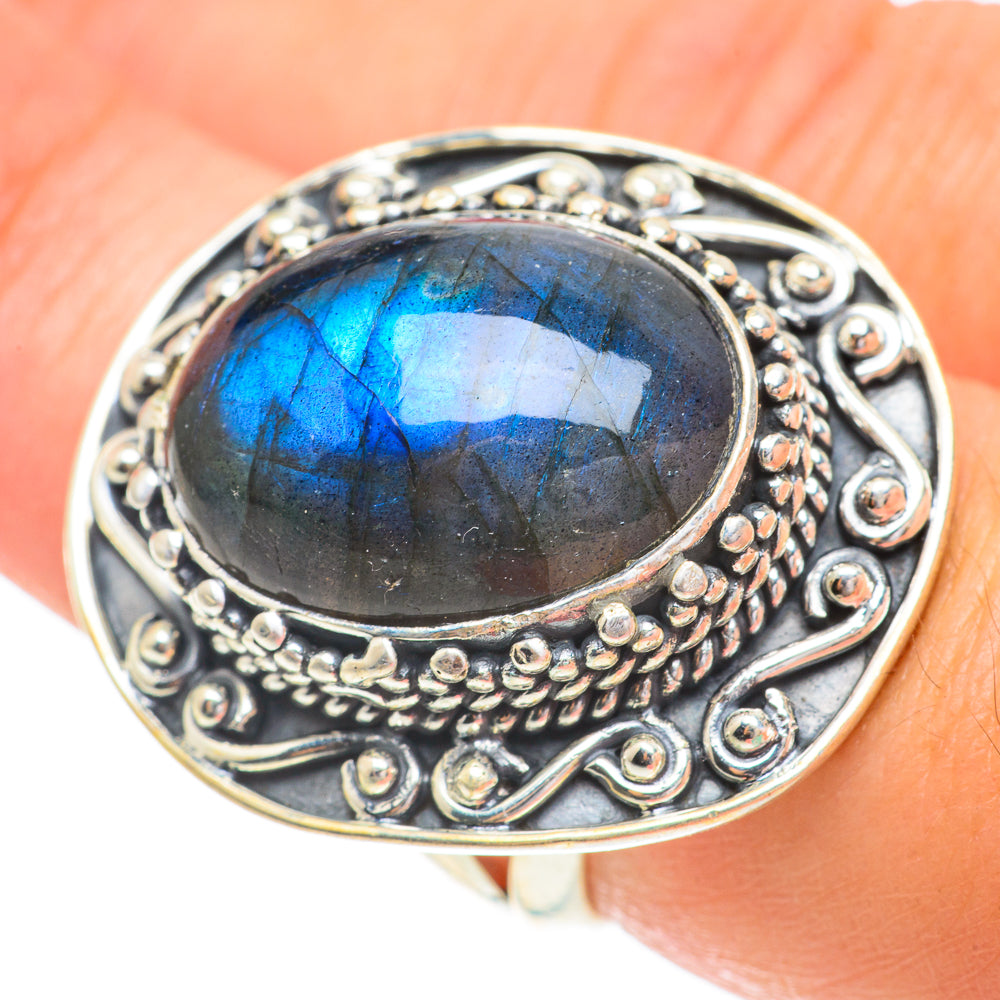 Labradorite Rings handcrafted by Ana Silver Co - RING64598