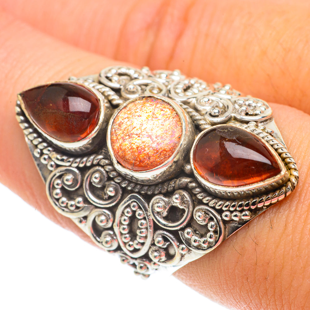 Sunstone Rings handcrafted by Ana Silver Co - RING64605