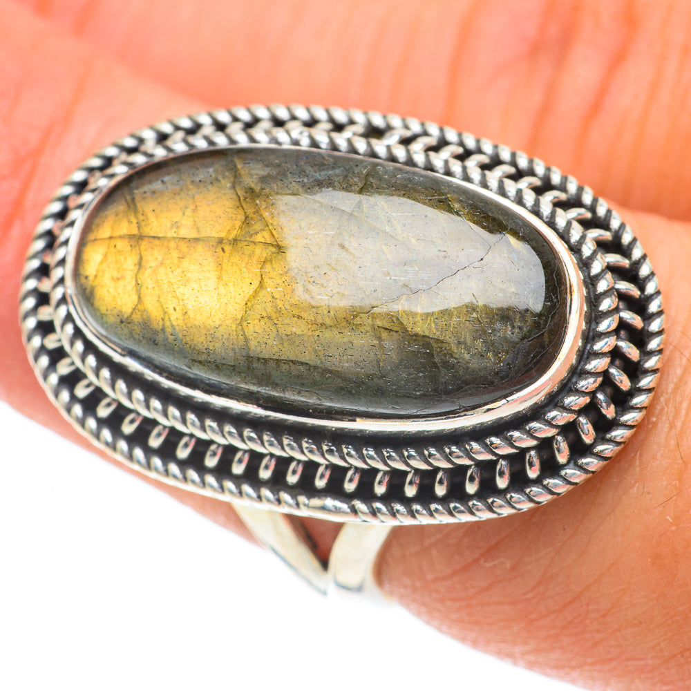 Labradorite Rings handcrafted by Ana Silver Co - RING64626