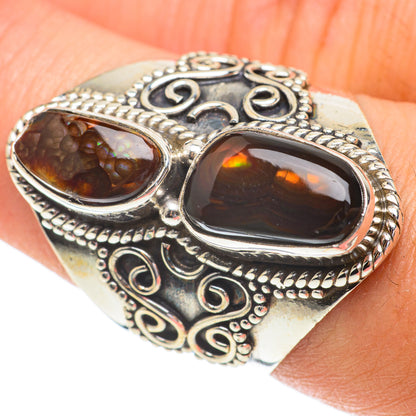 Mexican Fire Agate Rings handcrafted by Ana Silver Co - RING64629