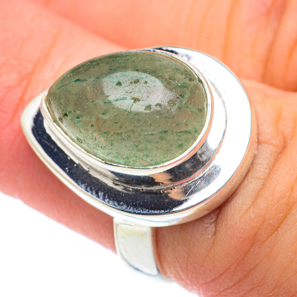 Green Aventurine Rings handcrafted by Ana Silver Co - RING64640