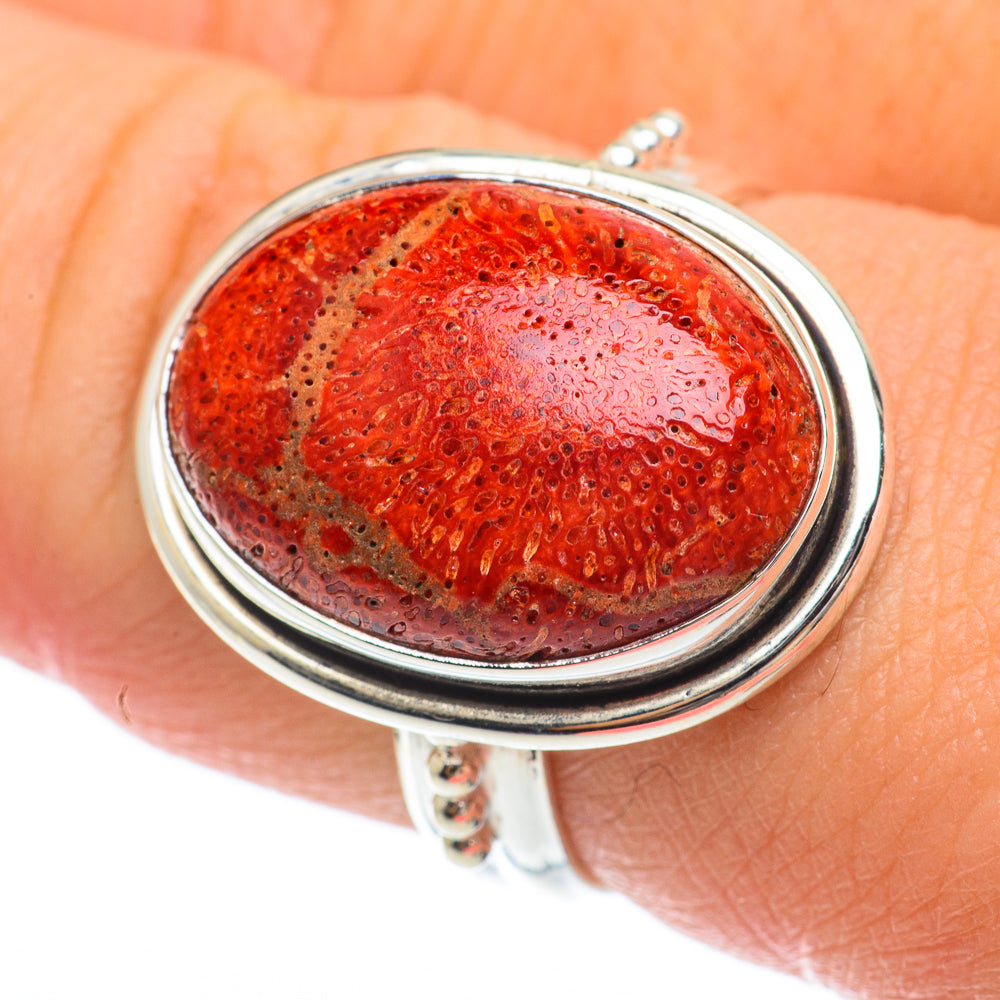 Sponge Coral Rings handcrafted by Ana Silver Co - RING64643