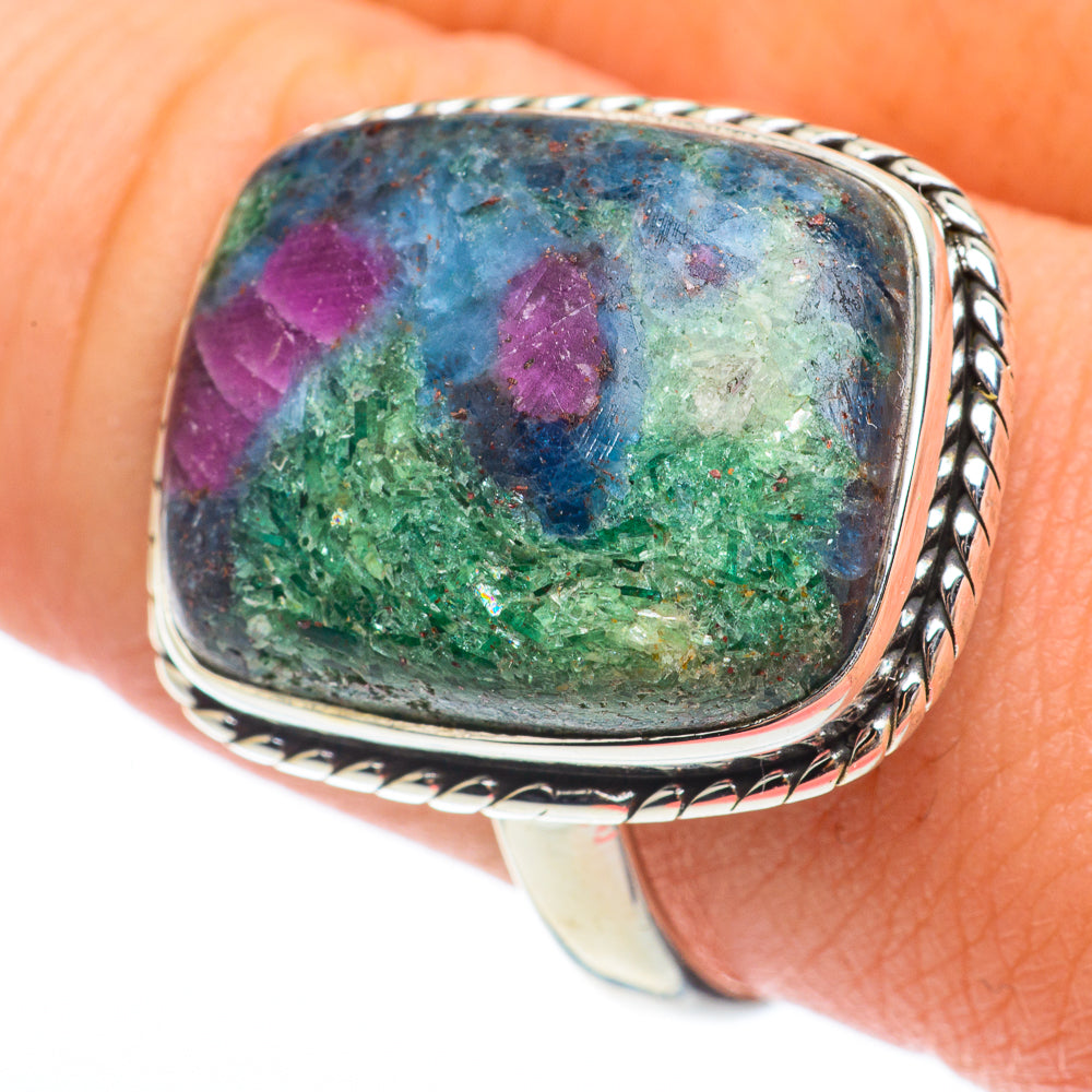 Ruby Fuchsite Rings handcrafted by Ana Silver Co - RING64658