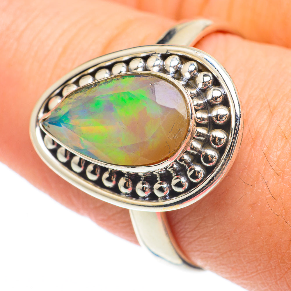 Ethiopian Opal Rings handcrafted by Ana Silver Co - RING64663