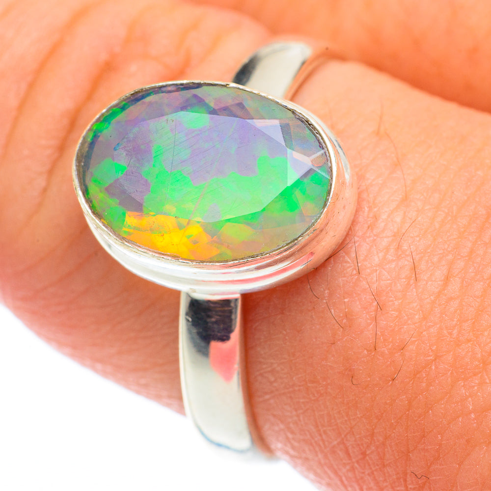 Ethiopian Opal Rings handcrafted by Ana Silver Co - RING64664