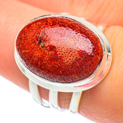 Sponge Coral Rings handcrafted by Ana Silver Co - RING64676