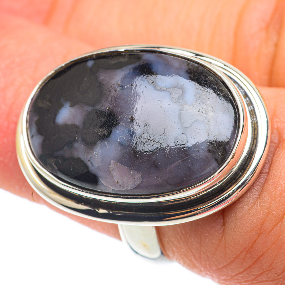 Gabbro Stone Rings handcrafted by Ana Silver Co - RING64684