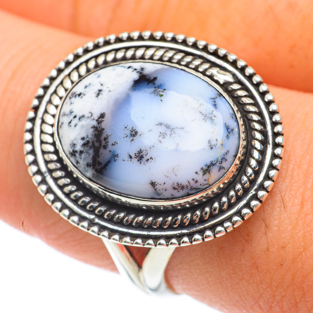 Dendritic Opal Rings handcrafted by Ana Silver Co - RING64687