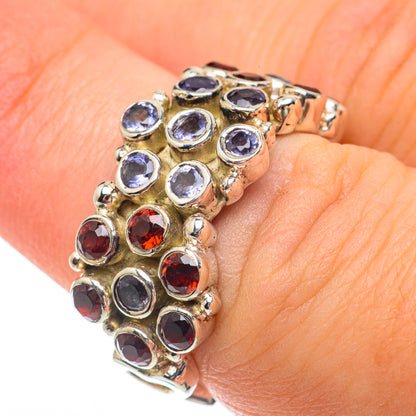 Tanzanite, Garnet Rings handcrafted by Ana Silver Co - RING64688