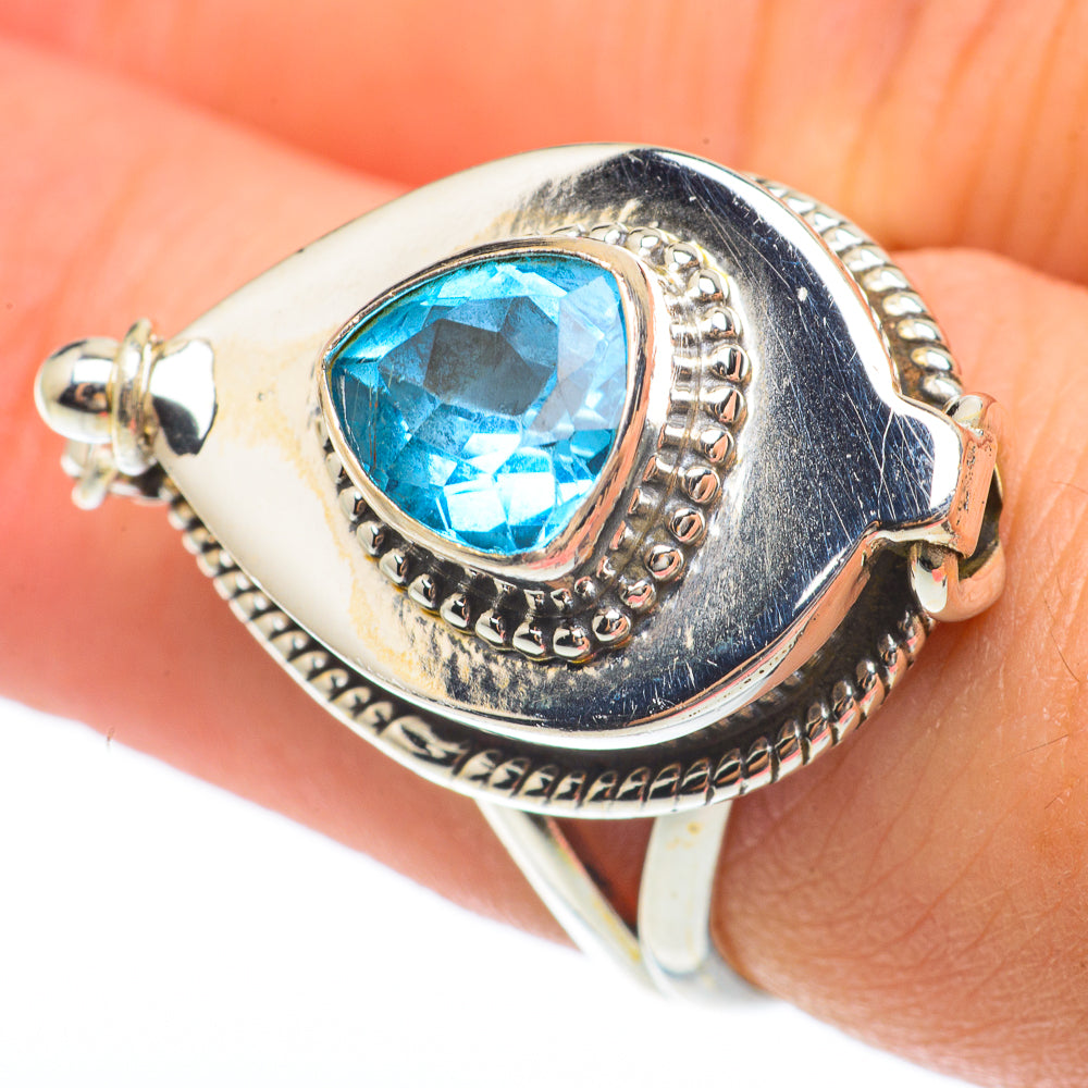 Blue Topaz Rings handcrafted by Ana Silver Co - RING64698
