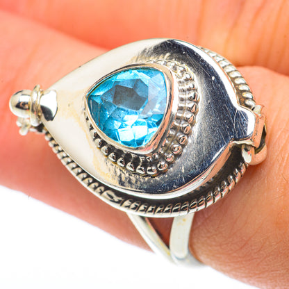 Blue Topaz Rings handcrafted by Ana Silver Co - RING64698