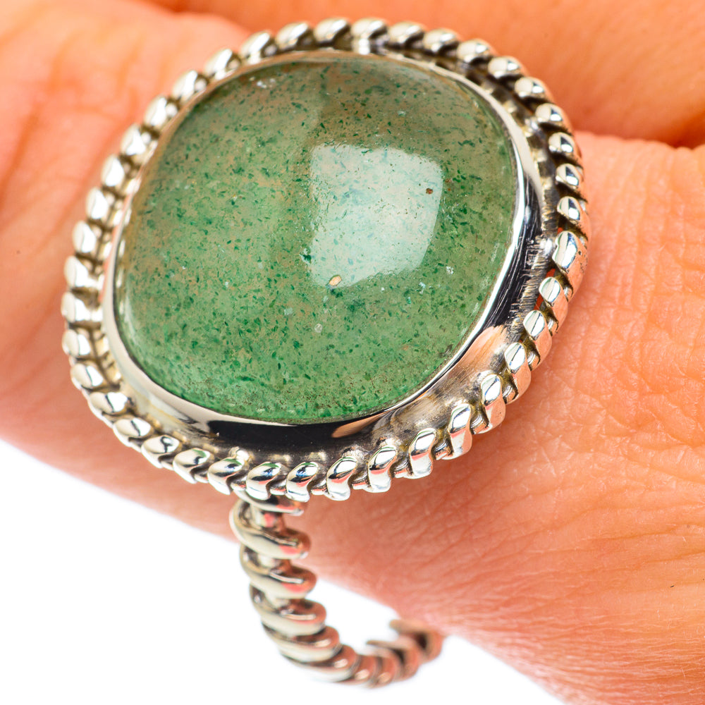 Green Aventurine Rings handcrafted by Ana Silver Co - RING64701