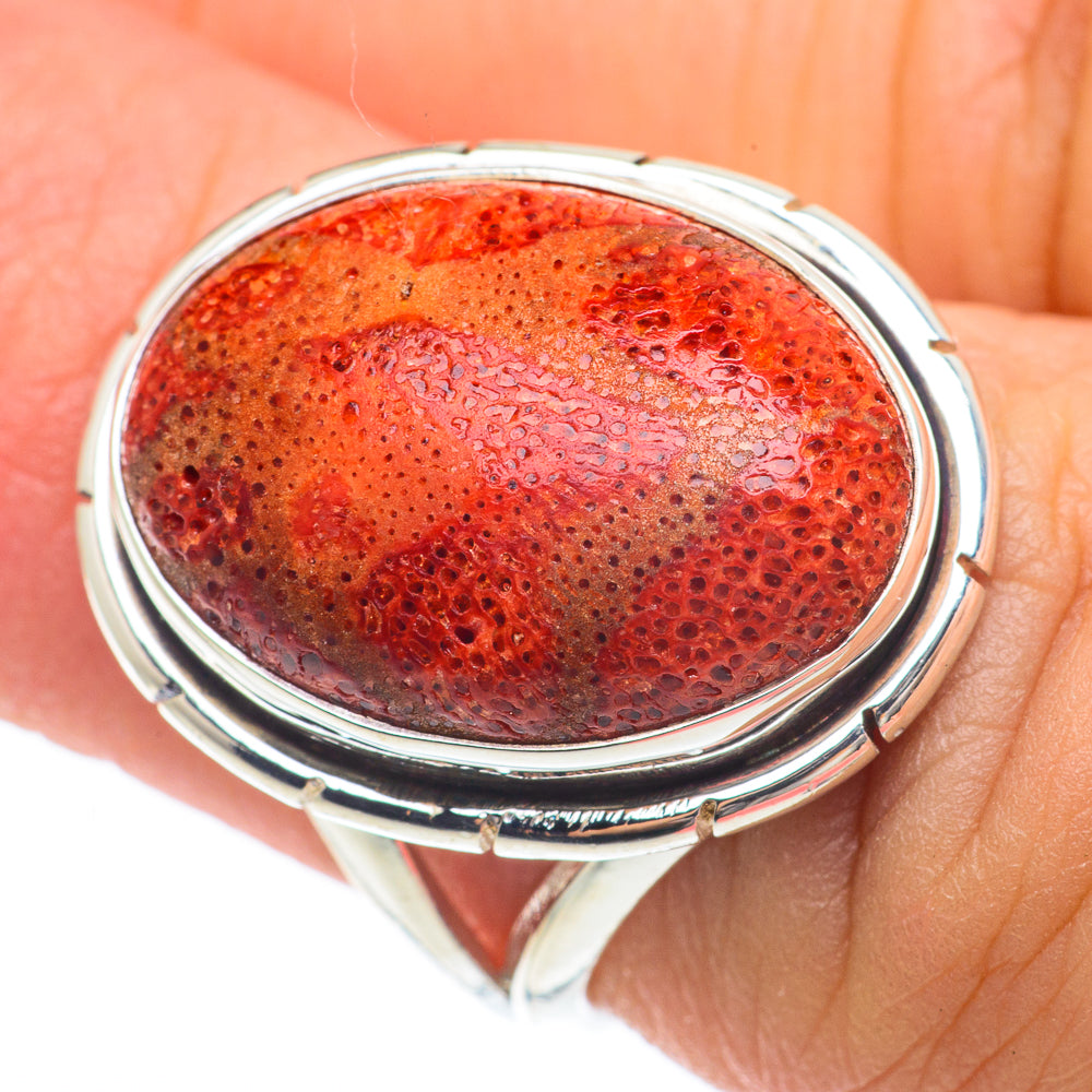 Sponge Coral Rings handcrafted by Ana Silver Co - RING64709