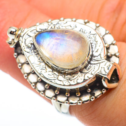 Rainbow Moonstone Rings handcrafted by Ana Silver Co - RING64746