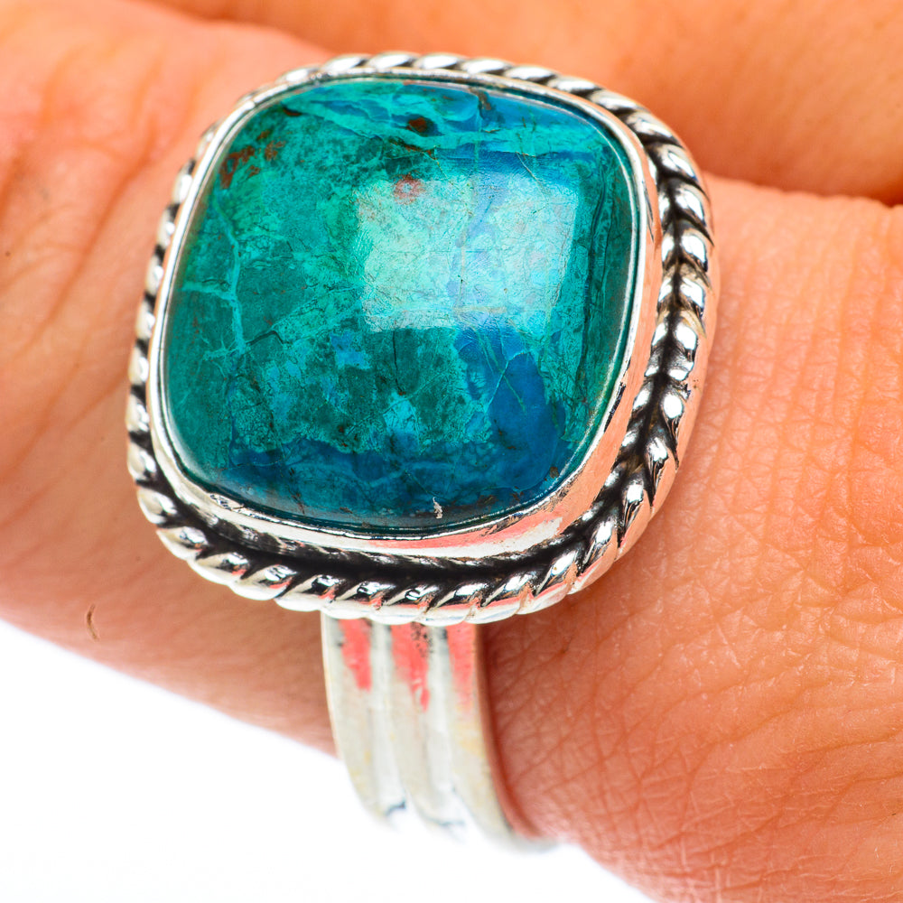 Chrysocolla Rings handcrafted by Ana Silver Co - RING64748