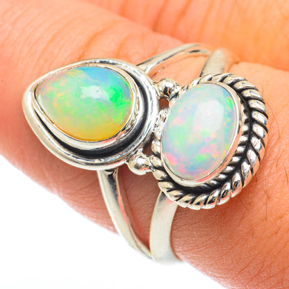Ethiopian Opal Rings handcrafted by Ana Silver Co - RING64751