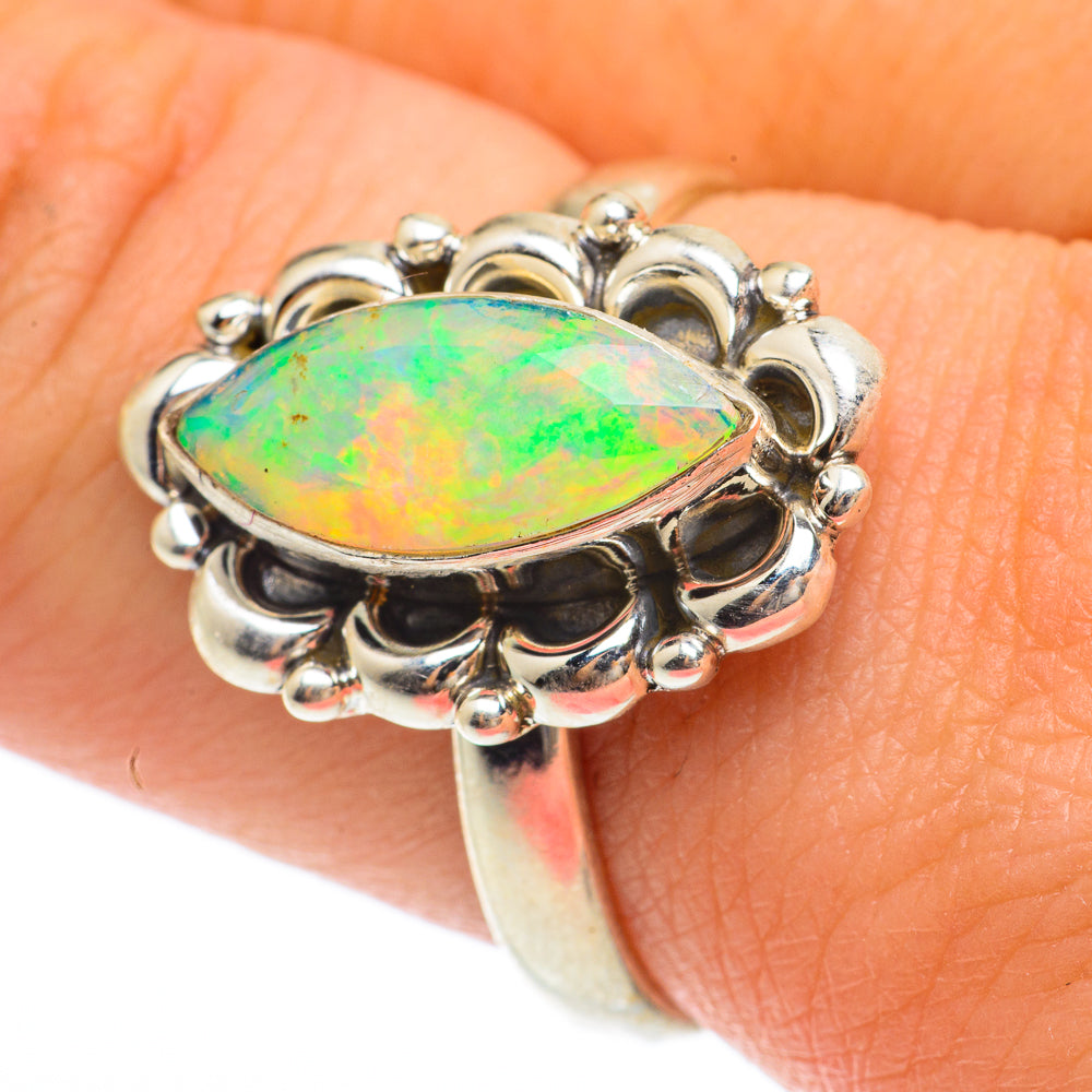 Ethiopian Opal Rings handcrafted by Ana Silver Co - RING64754