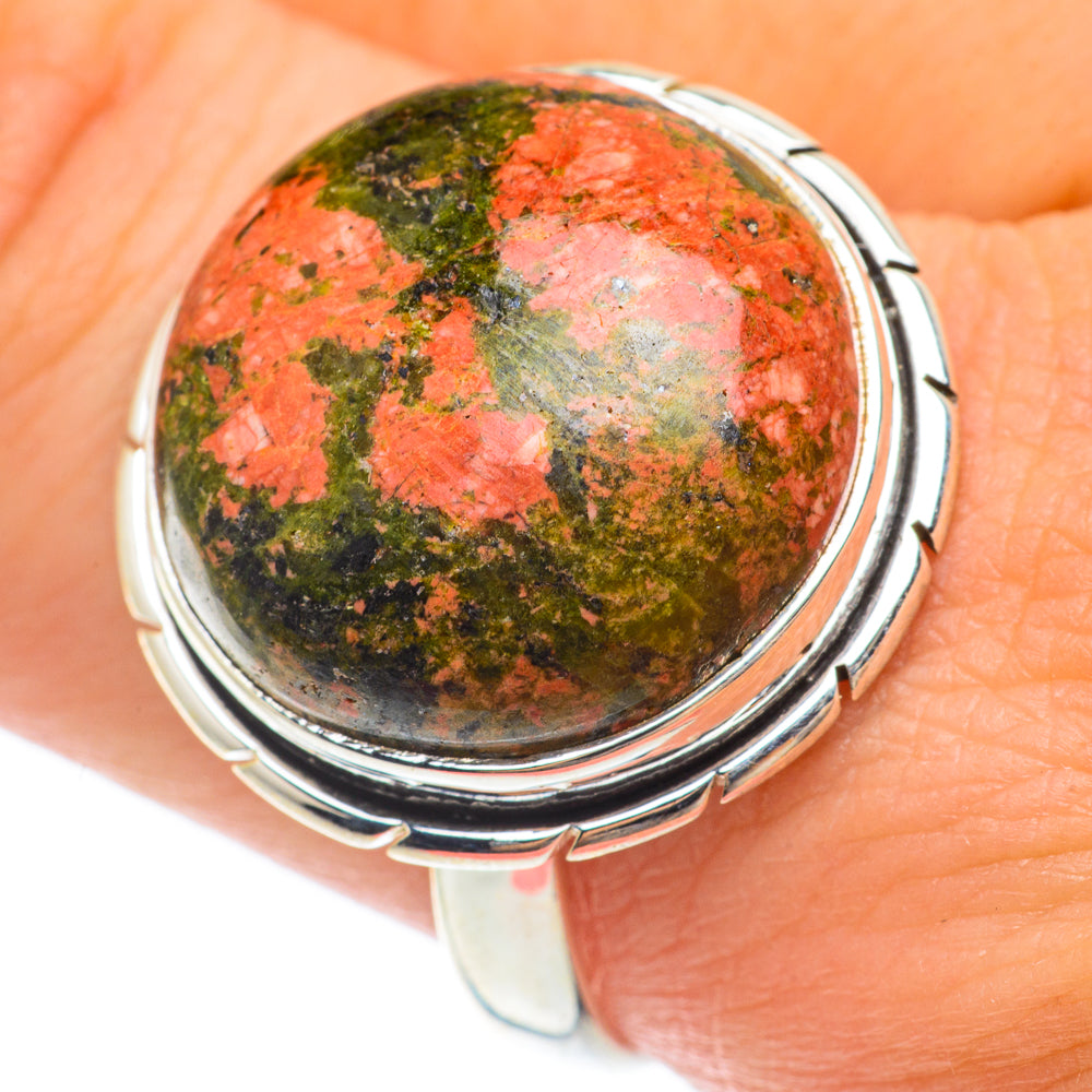 Unakite Rings handcrafted by Ana Silver Co - RING64760