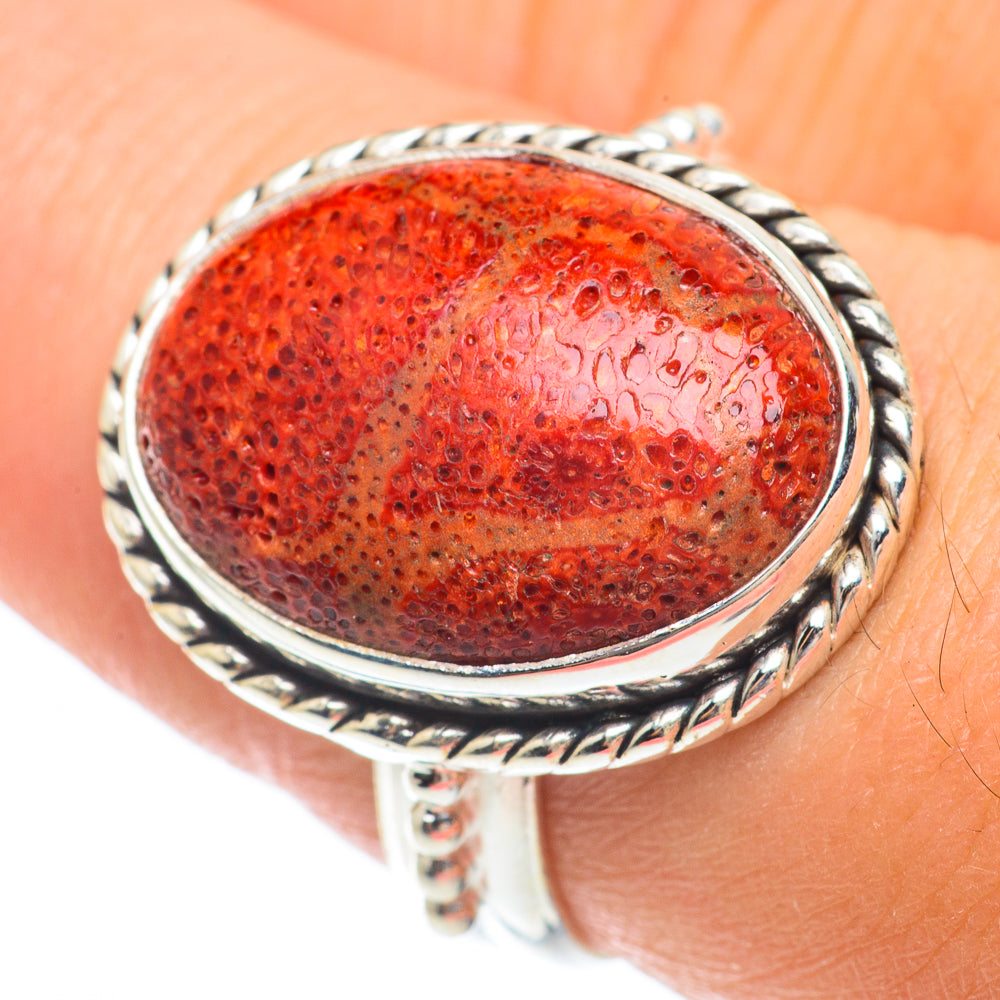 Sponge Coral Rings handcrafted by Ana Silver Co - RING64769