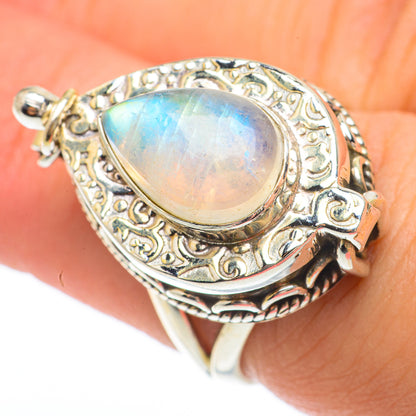 Rainbow Moonstone Rings handcrafted by Ana Silver Co - RING64777