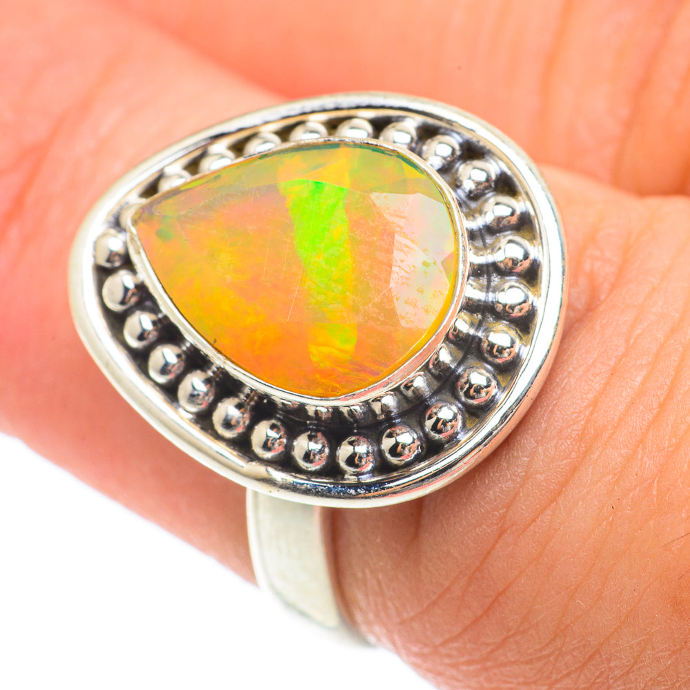 Ethiopian Opal Rings handcrafted by Ana Silver Co - RING64782