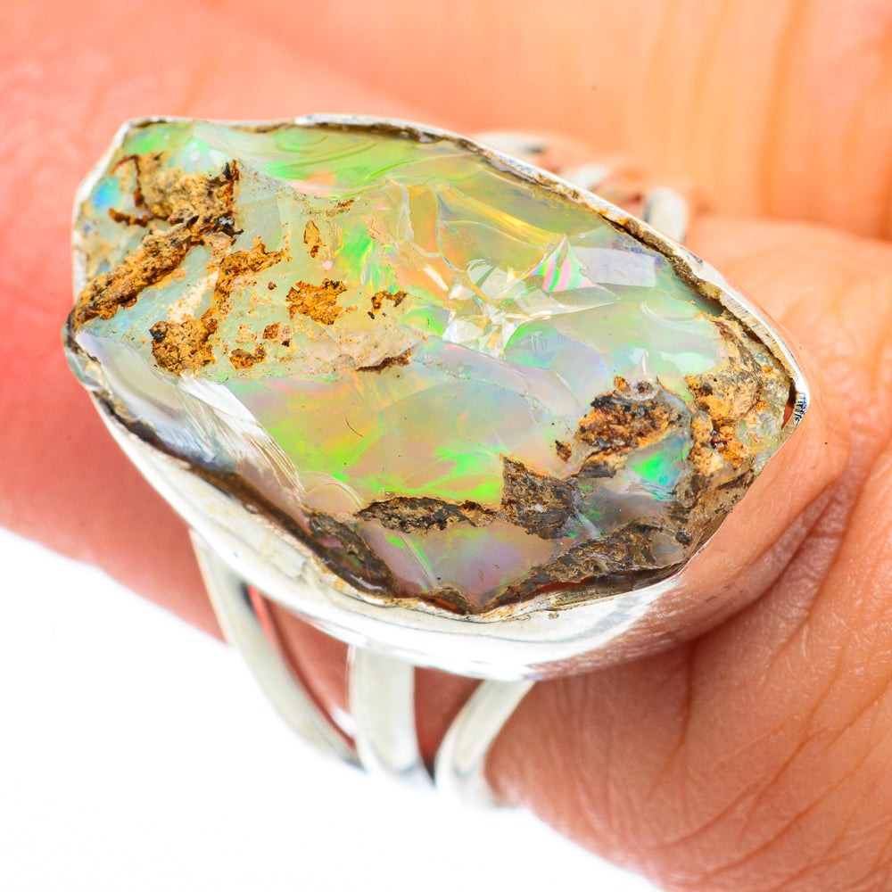 Ethiopian Opal Rings handcrafted by Ana Silver Co - RING64802